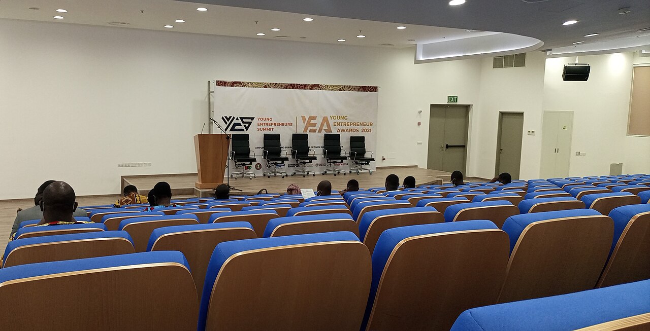Attendees preparing for a Young Entrepreneurs Summit in Ghana